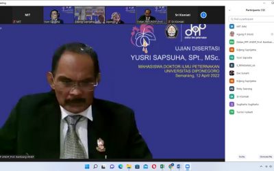 Ujian Tertutup Disretasi mahasiswa S3 Doktor Ilmu Peternakan an Yusri Sapsuha