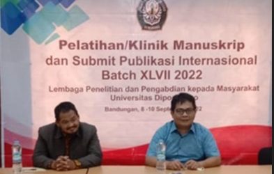 Manuscript Training/Clinic and Submit International Publication Bact XLVII 2022