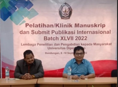 Pelatihan/Klinik Manuskrip dan Submit Publikasi Internasional Bacth XLVII 2022